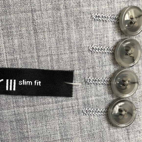 Light Gray Slim Fit Jacket with Slim Fit Pants - Picture 3 of 8